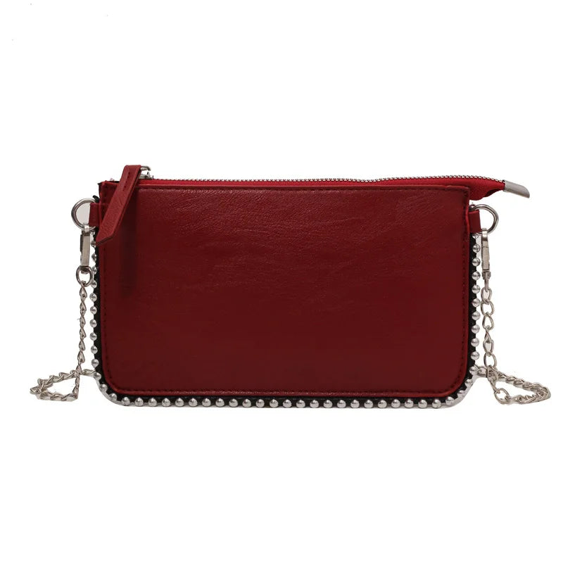 Sac Rouge à Bandoulière Chaîne