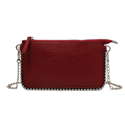 Sac Rouge à Bandoulière Chaîne