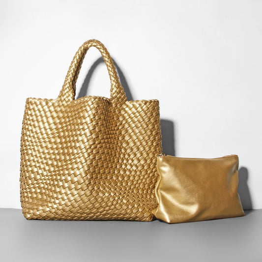 Sac Doré Tressé pour Femme